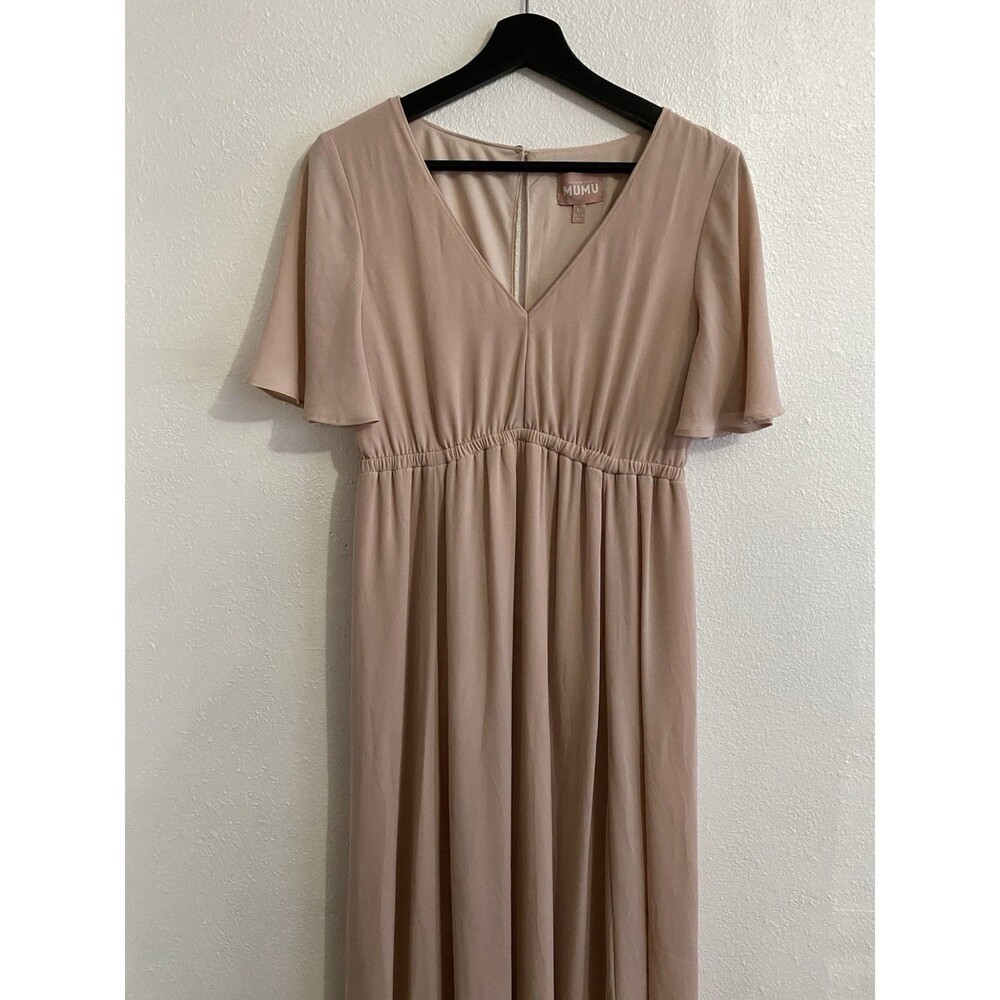 Show Me Your MuMu M Maxi Dress Pink Fairy Chiffon Delicate Dainty Coquette D28